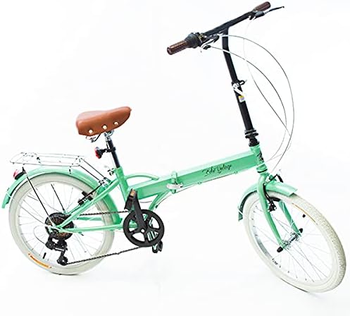 Bicicleta Dobrável Echo Vintage Aro 20 Kit de Marchas 6 Velocidades Fênix Green